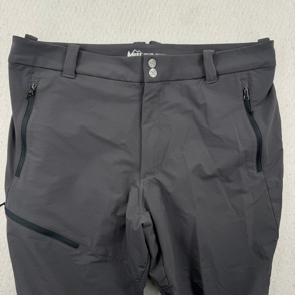 REI CO-OP Activator 3.0 Softshell Hiking Pants Mens 36x30 Gray Stretch Technical